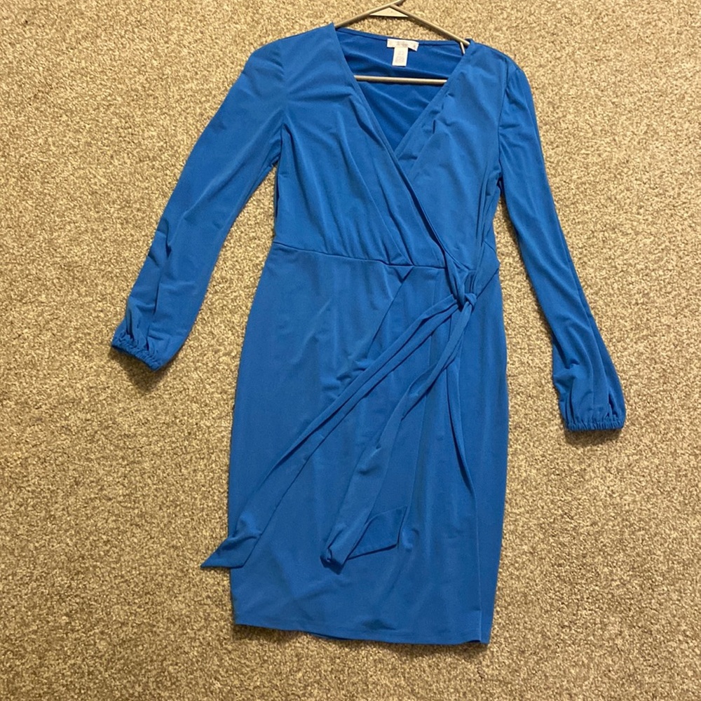 Blue Petites London Times Dress